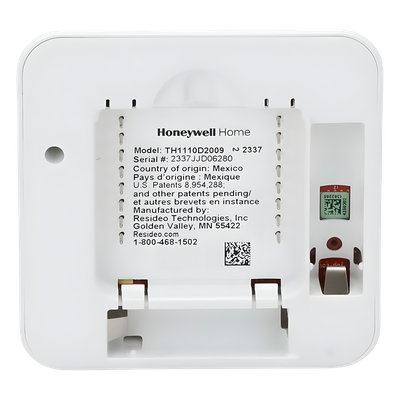 TH1110D2009/U - Termostato No Programable / 1 Etapa Calor/Frío / 20 a 30 VAC o 750 mV / Pantalla 2.37 in² con Retroiluminación LED / Montaje UWP