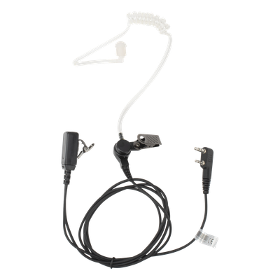 TX-EHKAV2 - Micrófono-Audífono de Tubo Acústico / Grado Médico / PTT de Alta Resistencia / Cable Reforzado con Kevlar / Compatible con Radios KENWOOD y TXPRO