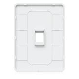 UACC-WP-KEYSTONE-V-1P - Placa Keystone / 1 Puerto / Superficie Pintable / Montaje Vertical / 4 Piezas / Policarbonato y Acero SGCC