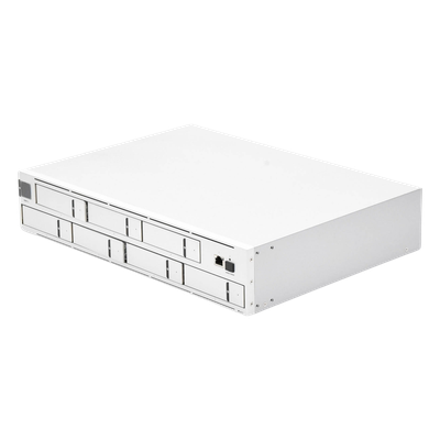 UNVR-PRO - NVR Ubiquiti UNVR Pro 7 Bahías, 8TB, 20 Cámaras 4K, Pantalla Táctil, 1 Puerto 10G SFP, RAID 1/5/10