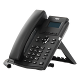 X301P - Teléfono IP / 2 Líneas SIP / Pantalla LCD 2.3" / Audio HD G.722 y Opus / Conferencia 6 Vías / PoE 802.3af / Puertos Ethernet Duales 10/100 / Soporte EHS
