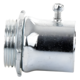 JU-PD-112-CON - Conector 1 1/2" (38mm) pared delgada con tornillo galvanizado etiqueta verde