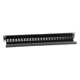 Z6-PNL-24K - Patch Panel UTP de 24 Puertos / Categoría 6 / Plano / 1UR / Precargado con Jacks Z-MAX / Acero 18 Gauge
