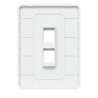 UACC-WP-KEYSTONE-V-2P - Placa Keystone Universal / 2 Puertos / Superficie Pintable / Montaje Vertical / 4 Piezas