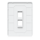 UACC-WP-KEYSTONE-V-2P - Placa Keystone Universal / 2 Puertos / Superficie Pintable / Montaje Vertical / 4 Piezas