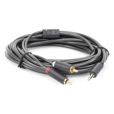 10513 - Ugreen 10513 cable de audio 5 m 2 x RCA 3,5mm Gris