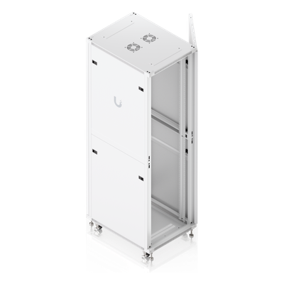 UACC-RACK-42U-800-P - Gabinete Rack de Piso / 42U / 600 × 800 mm (23.6 x 31.5') / Carga 800 kg (1,763.7 lb) / Puerta Perforada / Ventiladores Integrados / Ruedas con Seguro