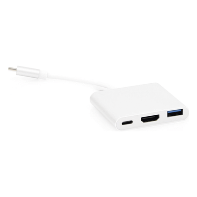 TT-USB-CAV - Adaptador Multipuerto USB-C / HDMI 4K / USB 3.0 5 Gbps / Carga PD 65W / 3-en-1 / Plug and Play