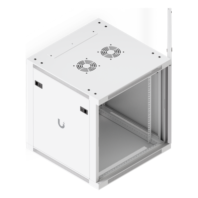 UACC-RACK-12U-WALL-600-P - Gabinete Rack 12U / Montaje en Pared / 598 x 600 mm / Puerta Perforada / 4 Postes / 80 kg Capacidad / 23.5 x 23.6 x 25.2 pies
