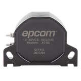 X70B - Alarma de Reversa Vehicular / 105±3 dB / 12-80 Vcc / IP67 / 70 mm / Soporte Universal