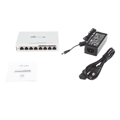 US-8-60W - Switch administrable capa 2 / 8 puertos Gigabit / 4 puertos PoE 802.3af / 60W / 0.49 x 0.33 x 0.10 ft