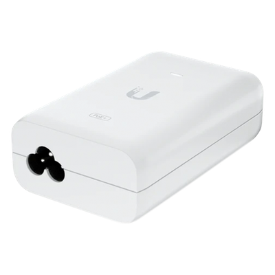 U-POE-AT - Adaptador PoE Ubiquiti (48 VDC, 0.65A) puerto Gigabit, ideal para equipos UniFi