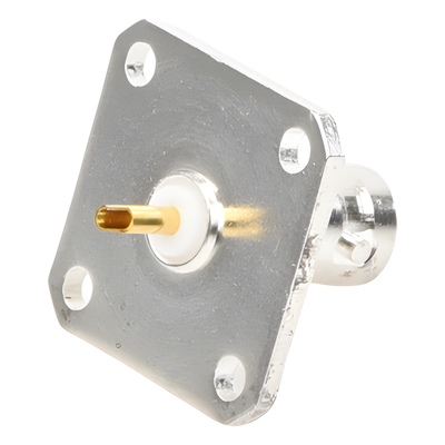 RFB-1115-14 - Rf Industries,Ltd Conector BNC Hembra / Soldable para Chasis / 4 Perforaciones 18 mm (0.59 ft)
