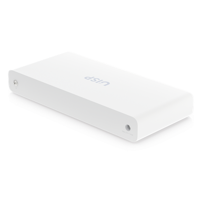 UISP-S - Switch PoE Pasivo / 8 Puertos GbE / 1 Puerto SFP / 110 W (27 V) / 30 W por Puerto / Aislamiento de Puertos / DHCP Snooping