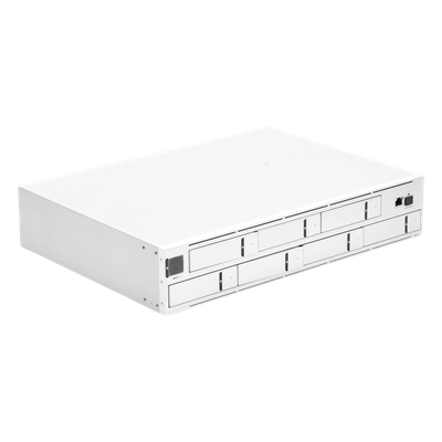 UNVR-PRO - NVR Ubiquiti UNVR Pro 7 Bahías, 8TB, 20 Cámaras 4K, Pantalla Táctil, 1 Puerto 10G SFP, RAID 1/5/10