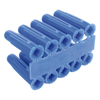 TP-3 - Taquete de Fijación / Doble Expansión 4 Direcciones / 3/8" para Tornillo 12 mm x 2" / 100 Piezas / Resistencia 100 kg / Concreto y Superficies Sólidas