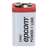 ER-9V - Epcom Powerline Batería de Litio 9V / 1200 mAh / Cloruro de Tionilo ER-9V