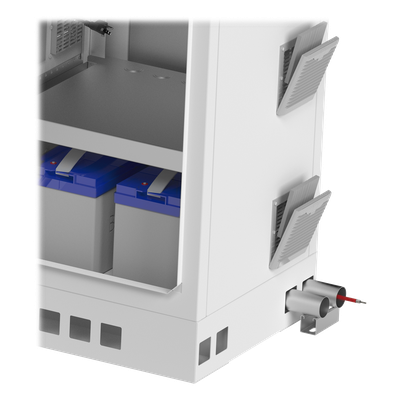 LP-FORTE-16U-BAT - Linkedpro By Epcom Gabinete de Piso Exterior / Rack 19" 16 U / Ventiladores con Termostato