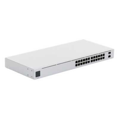 USW-24-POE - Ubiquiti UniFi 24-Port PoE Gestionado L2/L3 Gigabit Ethernet (10/100/1000) Energía sobre Ethernet (PoE) 1U Plata