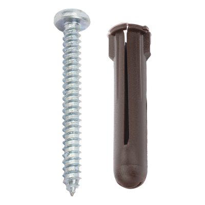 TP-2B-KIT - Kit de Fijación / Taquetes Doble Expansión / 10 Piezas / Tornillos 10 mm x 1 3/4" (44.5 mm) / Carga 120 kg