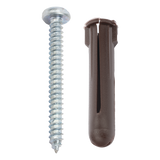 TP-2B-KIT - Kit de Fijación / Taquetes Doble Expansión / 10 Piezas / Tornillos 10 mm x 1 3/4" (44.5 mm) / Carga 120 kg