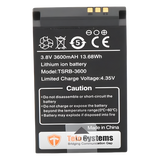 TSRB-3600 - Batería Li-Ion / 3600 mAh / 13.68 Wh / 3.8 VCC / Compatible TE580PLUS