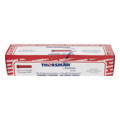 TP-2X - Taquete de Anclaje / 1/4" / Doble Expansión Multidireccional / Carga 60 kg / HDPE Resistente / Paquete 100 Piezas