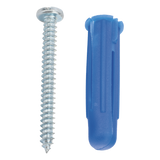 TP-3-KIT - Kit de Fijación / 6 Taquetes de Expansión Doble 2" (50.8 mm) / 6 Tornillos 12 mm x 2" (50.8 mm) / Carga 140 kg / Azul