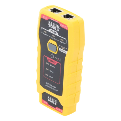 VDV526-100 - Probador de Cables de Red / Prueba Cat3, Cat5e, Cat6/6a / Transmisor Remoto Integrado / LED de Estado / Batería 9V 80 h / 116 g