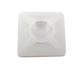 TH-BASE-CIN - Base Autoadherible para Cinchos / 19x19 mm / Nylon Resistente / Temperatura -10°C a 50°C / Paquete 100 Piezas / Orificio Central para Tornillo