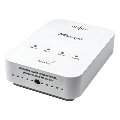 GS101-915M - Milesight Sensor Detector de Fugas de Gas LoRaWAN / Alarma 85 dB / Salida de Relé y Válvula