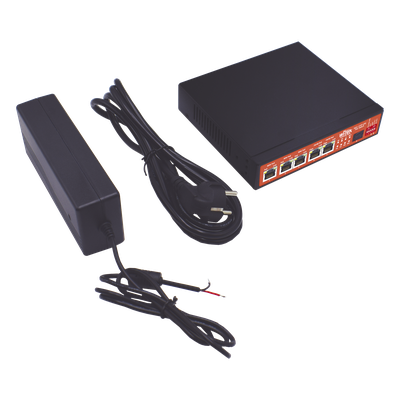 WI-PS306GF-UPS - Controlador Solar de 5A con Switch PoE /  1 Puertos Gigabit PoE 802.3 bt / 2puertos PoE 802.3 af/at con 2 Puertos PoE Pasivo 24 Vcc / 1 Puerto SFP / No administrable
