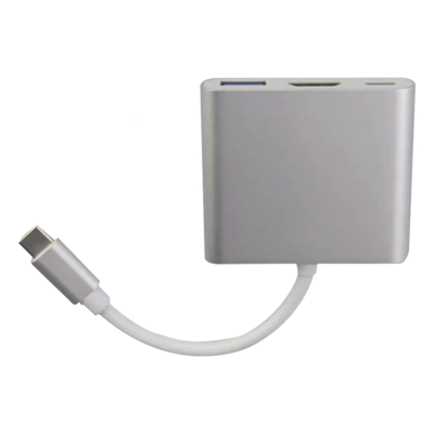 TT-USB-CAV - Adaptador Multipuerto USB-C / HDMI 4K / USB 3.0 5 Gbps / Carga PD 65W / 3-en-1 / Plug and Play
