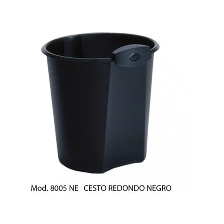 Cesto Sablon 8005Ne Basura Negro - 8005 FullOffice.com