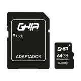 Memoria Flash GHIA 64GB MicroSDXC UHS-I Clase 10, con Adaptador - GAC-210 FullOffice.com 