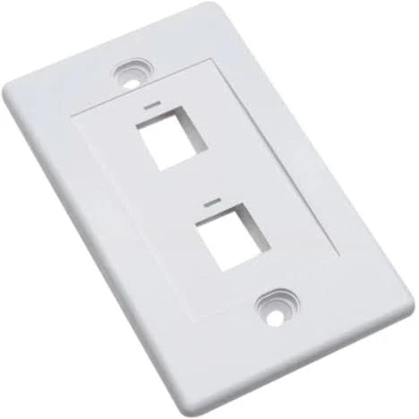 Tapa Int (Faceplate) 2 Perforaciones Color Blanco