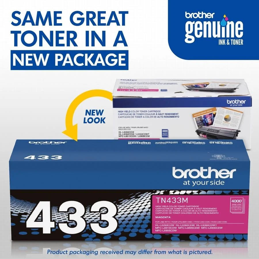 Toner Brother Tn433M Magenta 4000 Pgs P/Mfcl8900Cdw