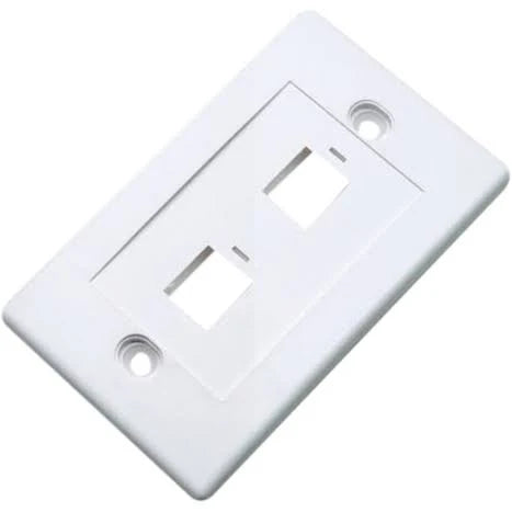 Tapa Int (Faceplate) 2 Perforaciones Color Blanco