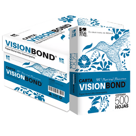 Papel Cortado Vision Carta 75Gr 97% Blancura C/5000 Hojas - Visioncarta FullOffice.com