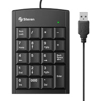 Steren COM-625 teclado numérico Universal USB Negro