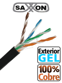 Saxxon OUTPCAT5EGCOPEXT cable de red Negro 305 m Cat5e U/UTP (UTP)
