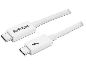 Cable Thunderbolt 3 de 2m, USB-C, DisplayPort, Blanco