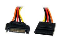 StarTech.com Cable de 30cm de Extensión de Alimentación Corriente SATA - 15 pines Cable 0,305 m SATA de 15 pines SATA de 15 pines Macho