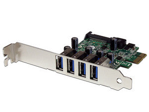 Tarjeta Controladora StarTech de Bajo Perfil con 4 Puertos USB 3.0, PCI Express, SATA