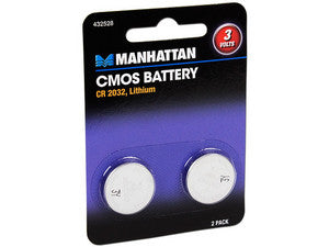 Paquete 2 Baterías CMOS CR2032 3V para Placas Madre y Dispositivos Electrónicos