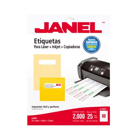 Etiqueta Janel Laser 1.3 X 4.5 Cm C/2000 - 1085267101 FullOffice.com