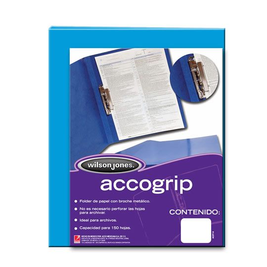 Carpeta Acco Grip T3 Sh-967 Carta Azul Claro C/4 - P0967 FullOffice.com