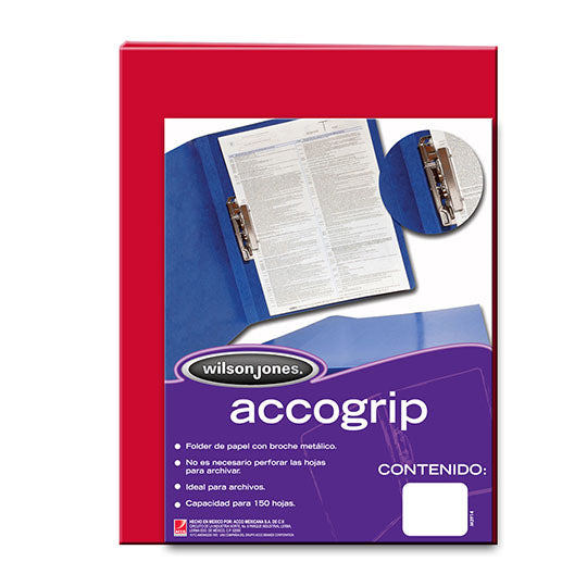 Carpeta Acco Grip T3 Sh-971 Oficio Rojo C/4 - P0971 FullOffice.com