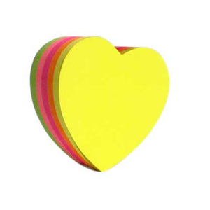 Notas Adhesivas Mae Fig Corazon Neon 64X67Mm 5 Colores 250H - 21356 FullOffice.com