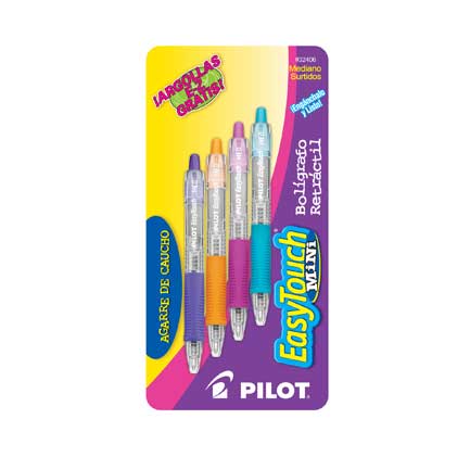 Boligrafo Pilot Easy Touch Mini C/4 Piezas - 32406 FullOffice.com